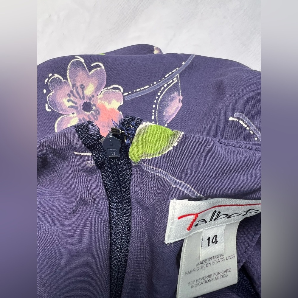 Talbots Vintage Floral Blue Maxi Cottagecore Dress Size 14 - Picture 8 of 12